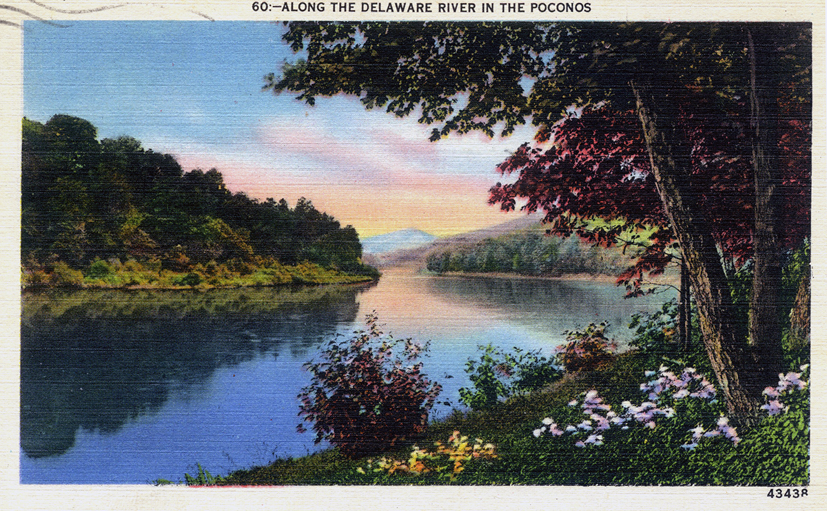 Along the Delaware River in The Poconos