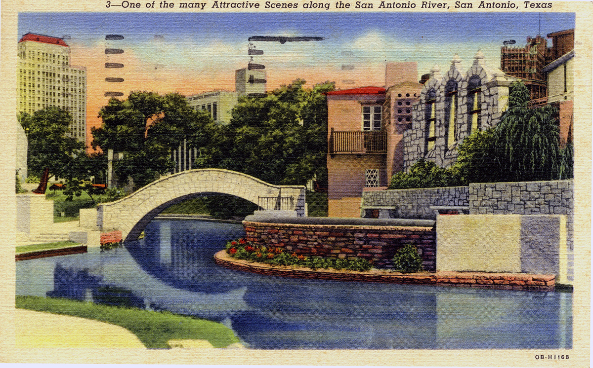 One of the many Attractive Scenes along the San Antonio River, San Antonio, Texas