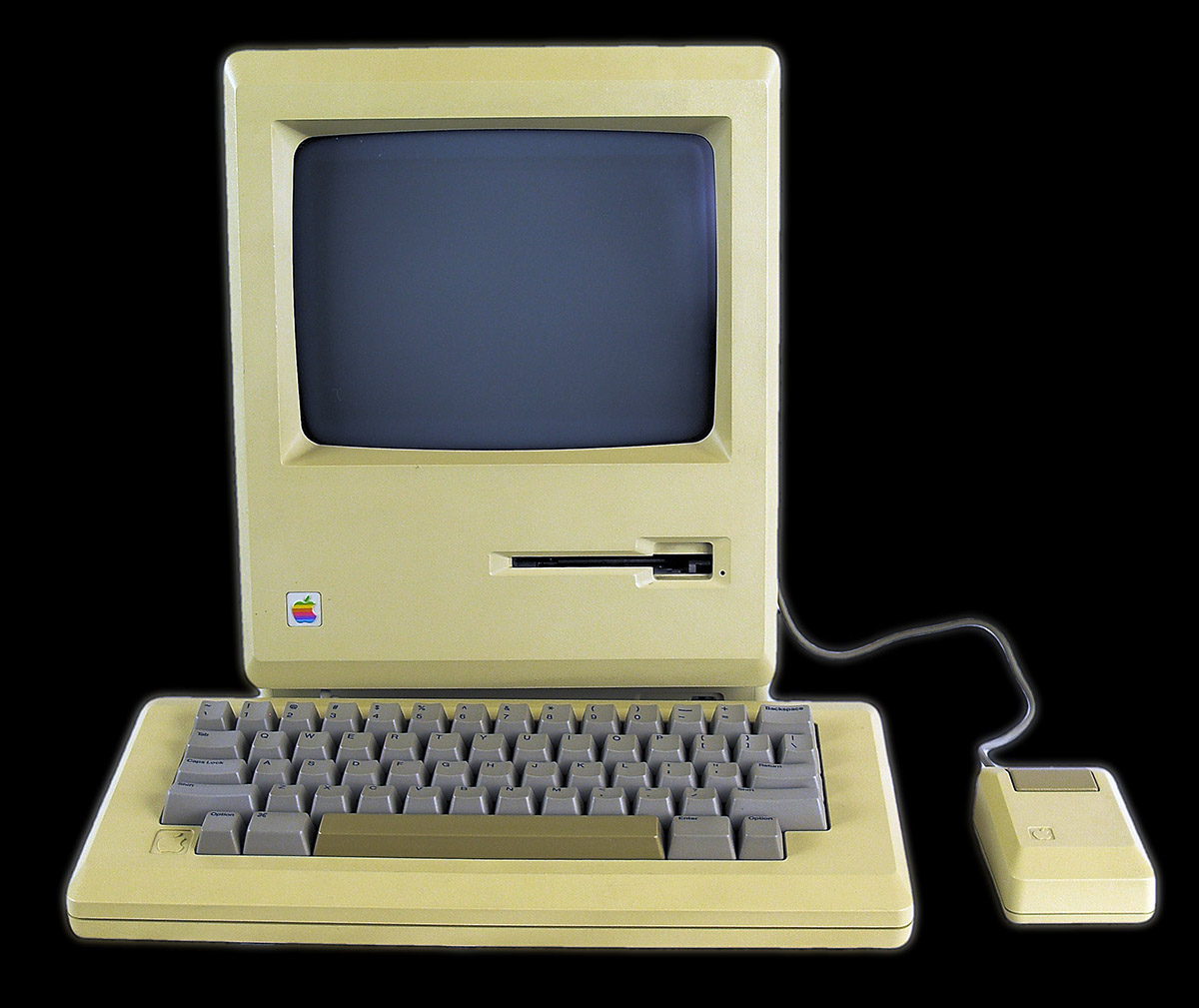 Original Apple Macintosh with mouse